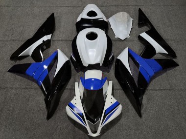 2007-2008 White Blue Glossy Black Honda CBR600RR Motorcycle Fairings