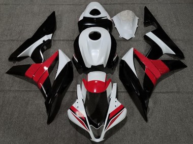 2007-2008 White Red Glossy Black Honda CBR600RR Motorcycle Fairings