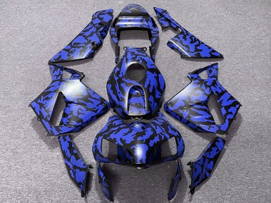2003-2004 Blue Black Camouflage Honda CBR600RR Motorcycle Fairings