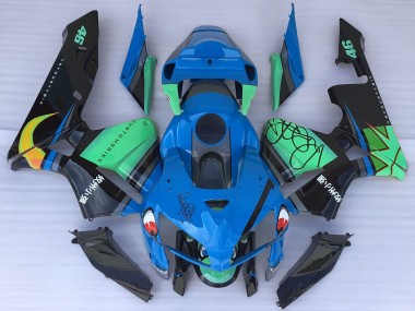 2005-2006 Blue Green Black Shark Honda CBR600RR Motorcycle Fairings
