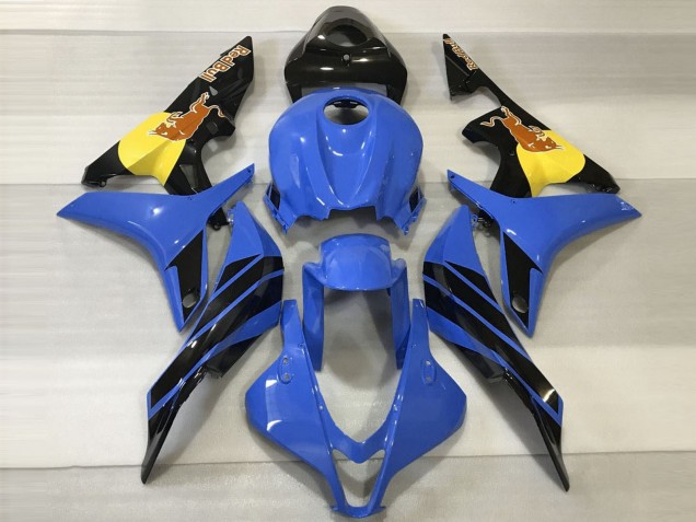 2007-2008 Blue Yellow Glossy Black Red Bull Honda CBR600RR Motorcycle Fairings