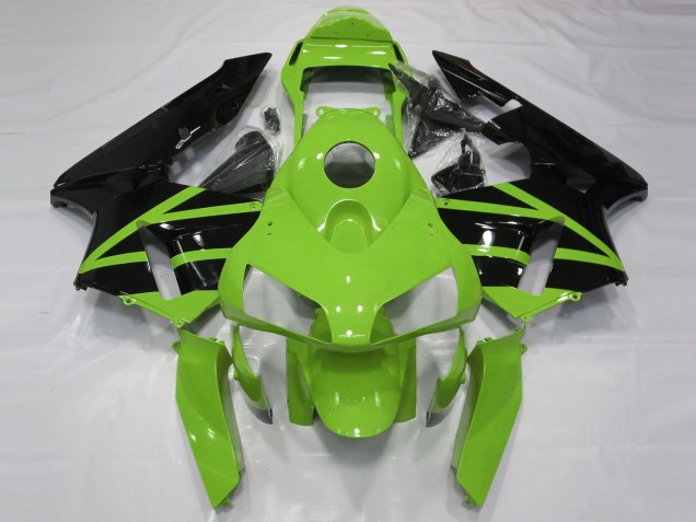 2003-2004 Green Glossy Black Honda CBR600RR Motorcycle Fairing Kits