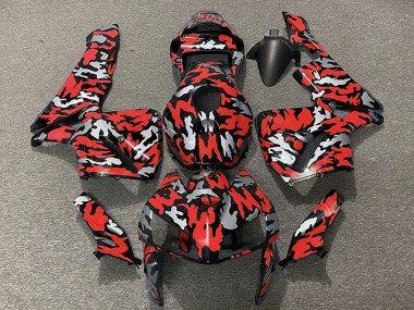2005-2006 Camouflage Red Honda CBR600RR Motorcycle Fairings