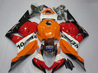 2009-2012 Orange White Red Glossy Black Repsol HRC Honda CBR600RR Motorcycle Fairings