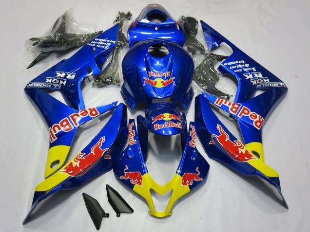 2007-2008 Blue Yellow Red Bull Honda CBR600RR Motorcycle Fairings