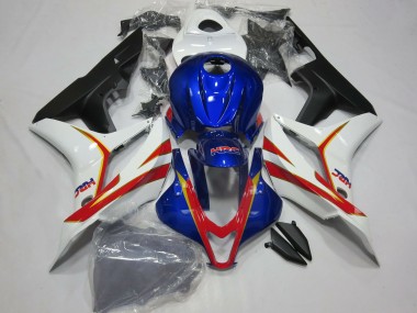 2007-2008 White Red Blue HRC Honda CBR600RR Motorcycle Fairing