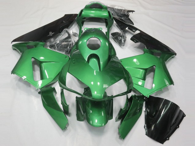 2003-2004 Green Glossy Black Honda CBR600RR Motorcycle Fairing
