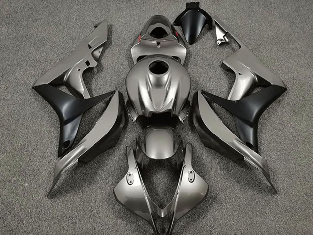 2007-2008 Silver Matte Black Honda CBR600RR Motorcycle Fairings