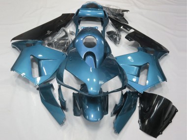 2003-2004 Light Blue Glossy Black Honda CBR600RR Motorcycle Fairing