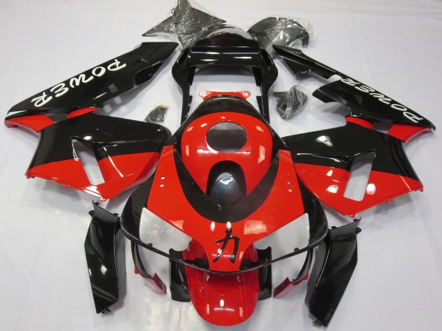 2003-2004 Red Glossy Black Power Honda CBR600RR Motorcycle Fairings