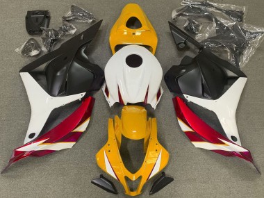 2009-2012 White Red Yellow Matte Black Honda CBR600RR Motorcycle Fairings