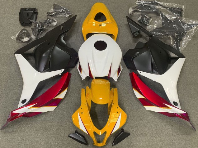2009-2012 White Red Yellow Matte Black Honda CBR600RR Motorcycle Fairings