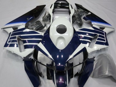2003-2004 White Blue Fade Honda CBR600RR Motorcycle Fairings