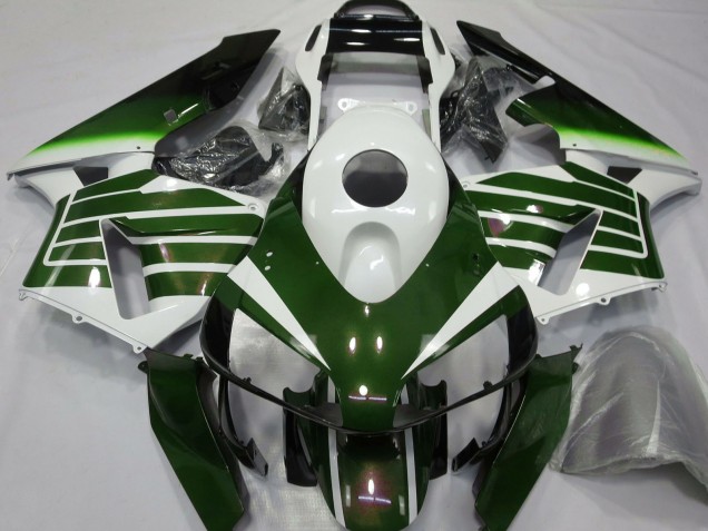 2003-2004 White Green Fade Honda CBR600RR Motorcycle Fairings