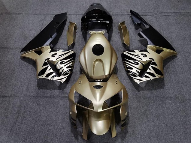 2005-2006 Gold Black White Honda CBR600RR Motorcycle Fairings