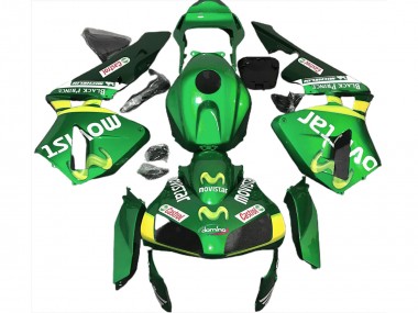 2003-2004 Green Yellow MoviStar Honda CBR600RR Motorcycle Fairings