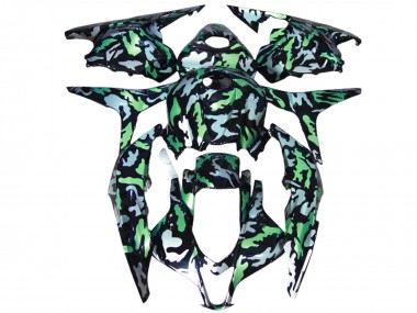 2009-2012 Green Grey Camouflage Honda CBR600RR Motorcycle Fairings