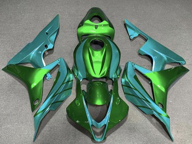 2007-2008 Green Teal Blue Honda CBR600RR Motorcycle Fairings