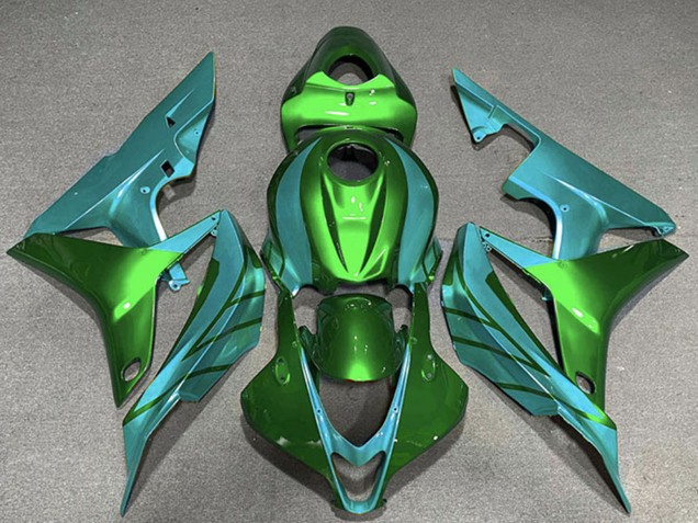 2007-2008 Green Teal Blue Honda CBR600RR Motorcycle Fairings