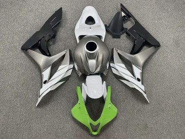 2007-2008 Silver White Green Glossy Black Honda CBR600RR Motorcycle Fairings