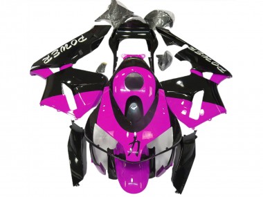 2003-2004 Hot Pink Glossy Black Power Honda CBR600RR Motorcycle Fairings