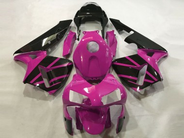 2003-2004 Hot Pink Glossy Black OEM Style Honda CBR600RR Motorcycle Fairings