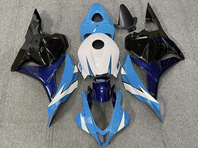 2009-2012 White Blue Glossy Black Honda CBR600RR Motorcycle Fairing