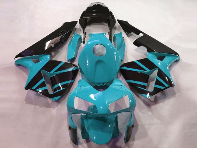 2003-2004 Light Blue Glossy Black OEM Style Honda CBR600RR Motorcycle Fairings
