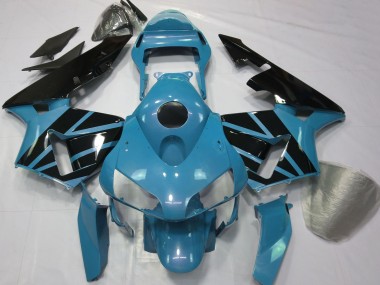 2003-2004 Light Blue Glossy Black Honda CBR600RR Motorcycle Fairings