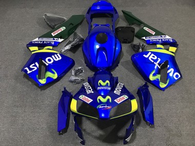 2003-2004 Blue Yellow Green MoviStar Honda CBR600RR Motorcycle Fairings