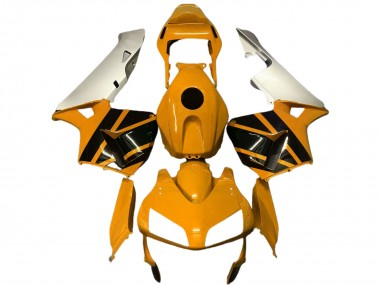 2003-2004 Silver Mustard Yellow Glossy Black Honda CBR600RR Motorcycle Fairings