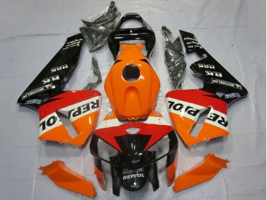 2005-2006 Orange Red White Black RepsolOEM Style Honda CBR600RR Motorcycle Fairings