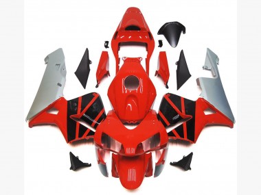2003-2004 Silver Red Glossy Black OEM Style Honda CBR600RR Motorcycle Fairings