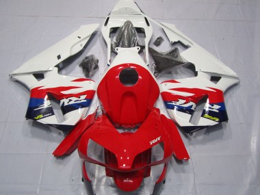2003-2004 White Red Blue RVF Style Honda CBR600RR Motorcycle Fairings