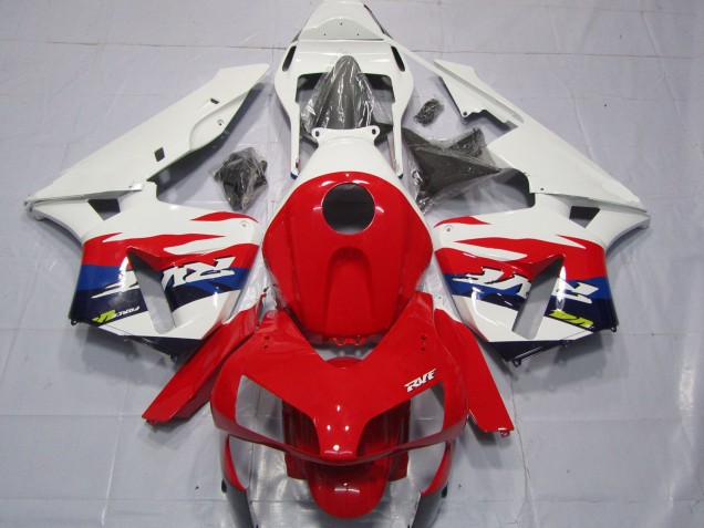 2003-2004 White Red Blue RVF Style Honda CBR600RR Motorcycle Fairings