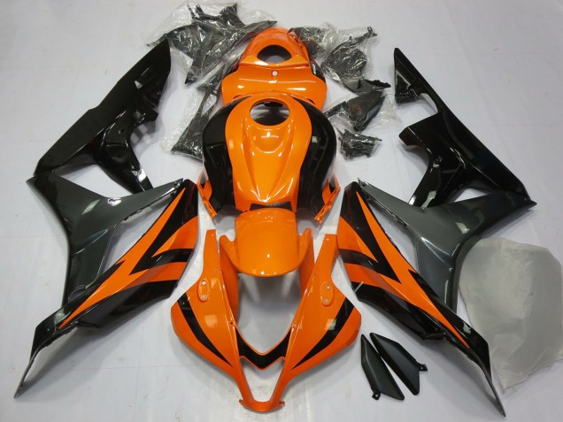 2007-2008 Orange Grey Glossy Black Honda CBR600RR Motorcycle Fairings