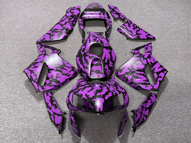 2003-2004 Purple Black Camouflage Honda CBR600RR Motorcycle Fairings
