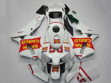 2003-2004 White Red Yellow San Carlo 58 Honda CBR600RR Motorcycle Fairings