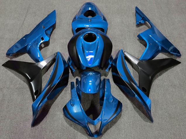 2007-2008 Sapphire Blue Black OEM Style Honda CBR600RR Motorcycle Fairings