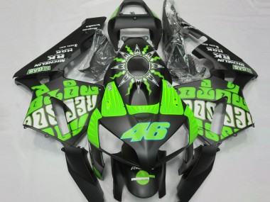 2003-2004 Green Glossy Black Rossi Repsol Honda CBR600RR Motorcycle Fairings
