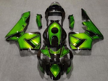 2003-2004 Green Glossy Black Honda CBR600RR Motorcycle Fairings