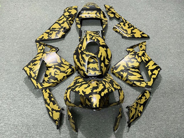 2003-2004 Yellow Black Camouflage Honda CBR600RR Motorcycle Fairings