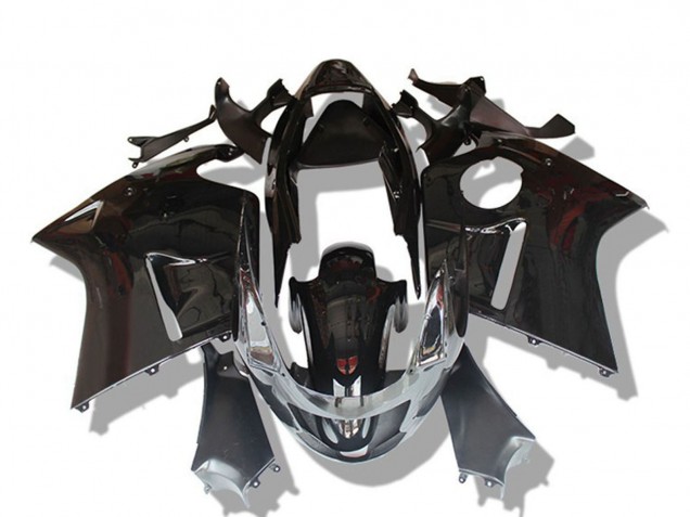 1996-2007 Glossy Black Grey Honda CBR1100XX Motorcycle Fairings