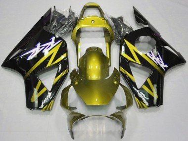 2002-2003 Electric Yellow Glossy Black Honda CBR954RR Motorcycle Fairings