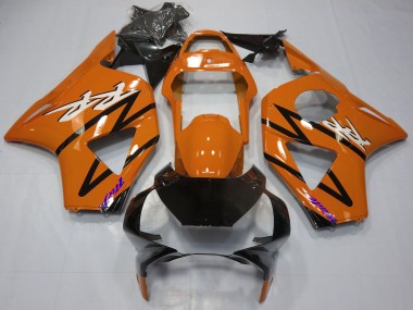 2002-2003 Dark Orange Glossy Black Honda CBR954RR Motorcycle Fairings