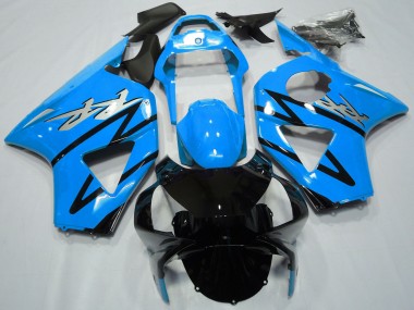 2002-2003 Light Blue Glossy Black CBR Style Honda CBR954RR Motorcycle Fairings