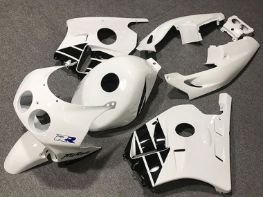 1990-1998 White Glossy Black Honda CBR250RR Motorcycle Fairings