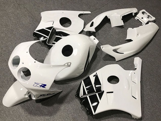1990-1998 White Glossy Black Honda CBR250RR Motorcycle Fairings