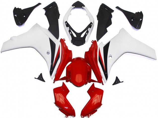 2011-2012 White Red Glossy Black Honda CBR600F Abs Motorcycle Fairings