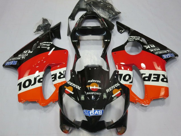 2001-2003 Orange White Red Glossy Black Repsol Honda CBR600 F4i Motorcycle Fairings